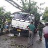 Pohon Mahoni Tumbang Timpa Truk Kontainer di Baubau, Lalu Lintas Macet