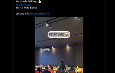 Restoran fine dining milik SMK PGRI 2 Kudus.