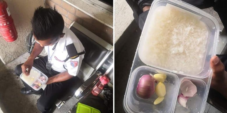 7 Facts of Security Guard Eating Onion Rice: Daily Supplies, Save Money for the Family