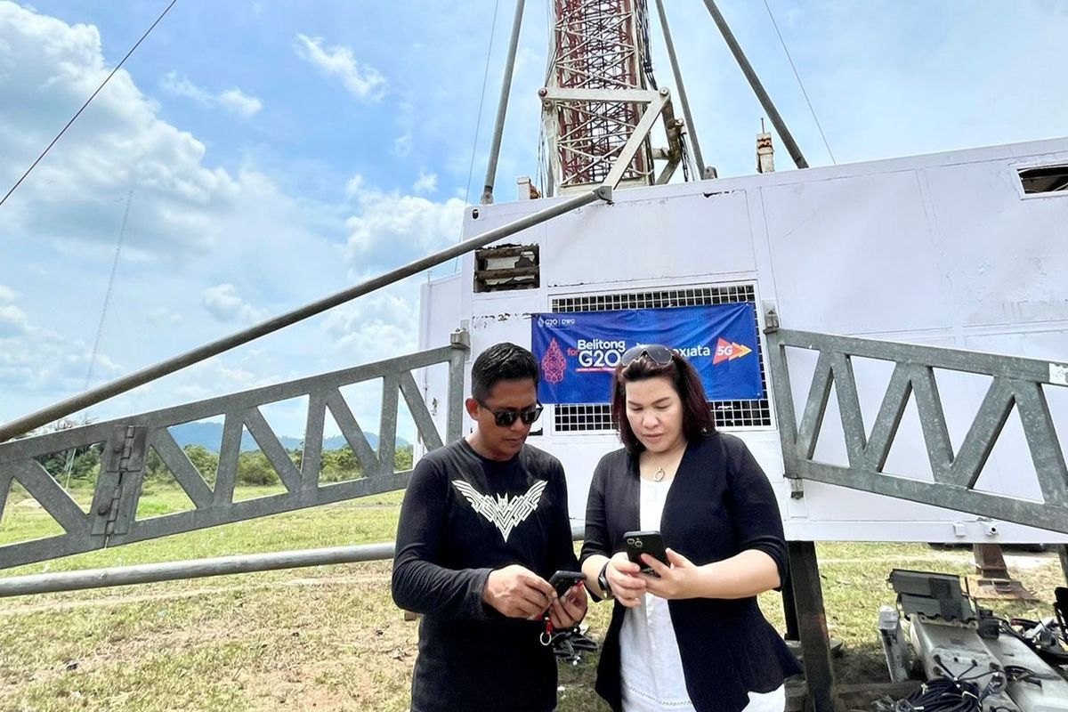 Fasilitas layanan 5G dari XL Axiata untuk DMM G20 di Belitung, Selasa (6/9/2022).