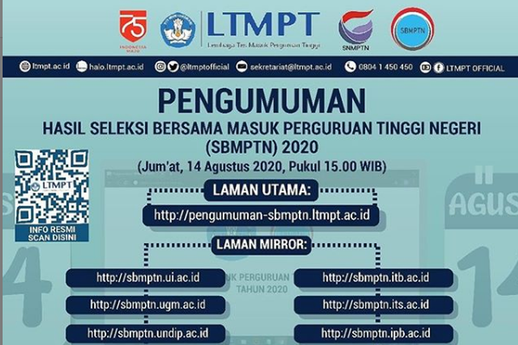 Pengumuman SBMPTN 2020 Dimajukan