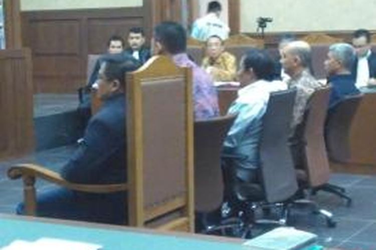 Mantan stafsus presiden Daniel Sparringa dihadirkan sebagai saksi dalam sidang perkara yang menjerat mantan Menteri ESDM Jero Wacik di Pengadilan Tindak Pidana Korupsi, Jakarta, Kamis (19/11/2015).