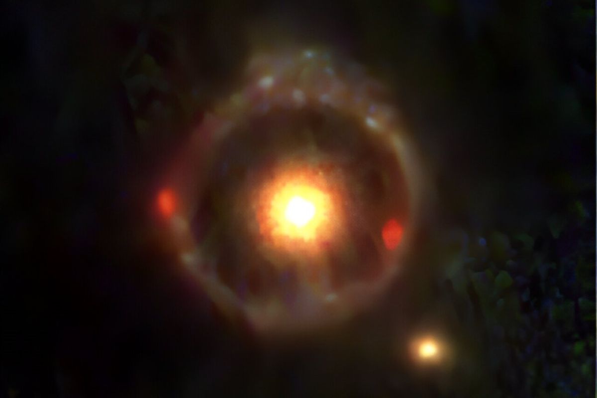 Galaksi baru yang ditemukan Teleskop James Webb. Galaksi baru ini dinamai JWST-ER1.