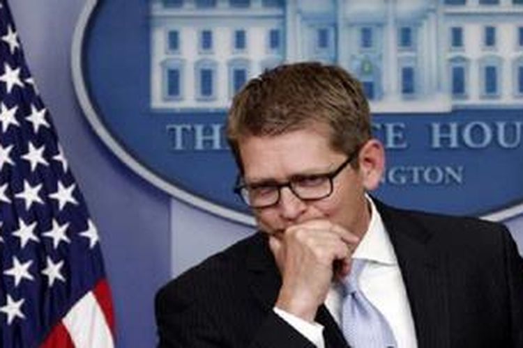 Juru bicara Gedung Putih Jay Carney. 