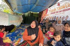 Bantuan Belum Merata, Pengungsi Gempa Bandung Terpaksa Makan Singkong