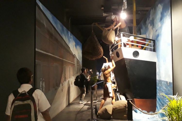 Salah satu diorama yang berada di Museum Maritim Indonesia, Jakarta Utara, Jumat (7/12/2018).