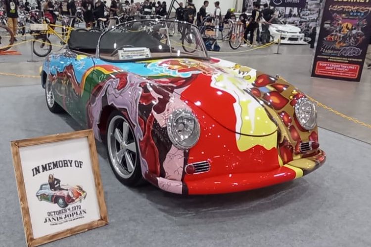 Replika Porsche milk Janis Joplin mejeng di Kustomfest 2023 untuk memperingati 53 tahun kematian sang bintang