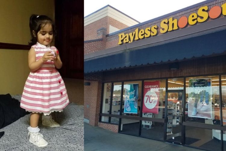 Ifrah Siddique (2) menjadi korban kecelakaan saat sebuah cermin besar jatuh menimpa tubuhnya di pusat perbelanjaan di Riverdale, Georgia, AS.