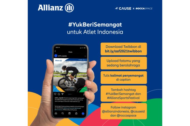 Peserta ASF 2021 berkesempatan untuk memberi semangat kepada atlet yang akan berlaga melalui tanda pagar (tagar) #YukBeriSemangat yang bisa digunakan saat mengunggah foto di Instagram.