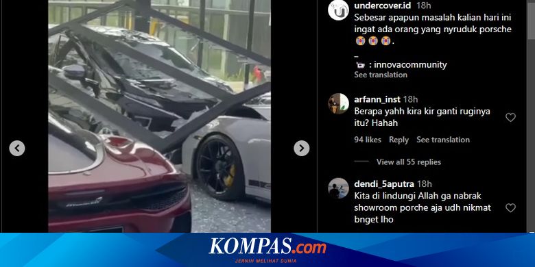 PIK2ショールームでポルシェ車に衝突したエクスパンダーのドライバーが容疑者となり拘束される