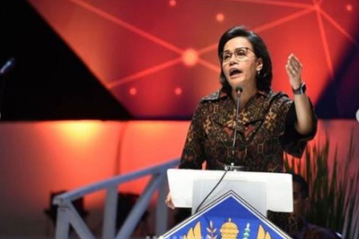 Menteri Keuangan, Sri Mulyani saat hadiri orientasi CPNS Kemenkeu lulusan PKN STAN.