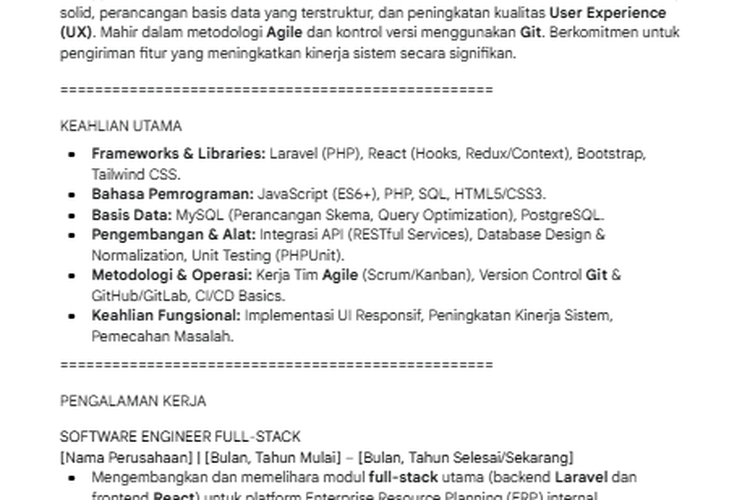 Hasil CV generated AI Software Engineer (1)