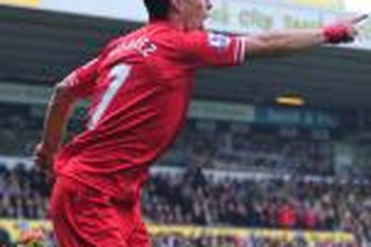 Penyerang Liverpool, Luis Suarez.
