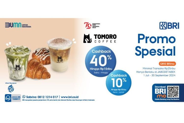 Promo spesial BRI di Tomoro Coffee. 