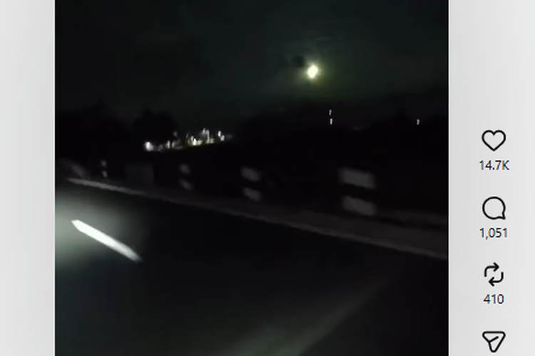 BRIN Ungkap Asal Meteor Berwarna Hijau di Langit Yogyakarta yang Picu Dentuman di Cirebon