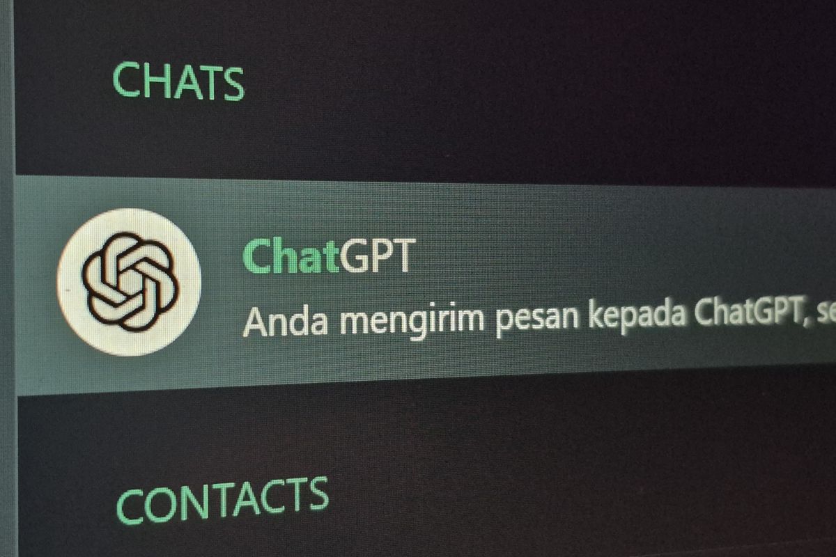 Chatbot AI ChatGPT kini bisa diakses melalui WhatsApp. Pengguna mesti menyimpan nomor ChatGPT agar bisa bertanya langsung lewat chat. 