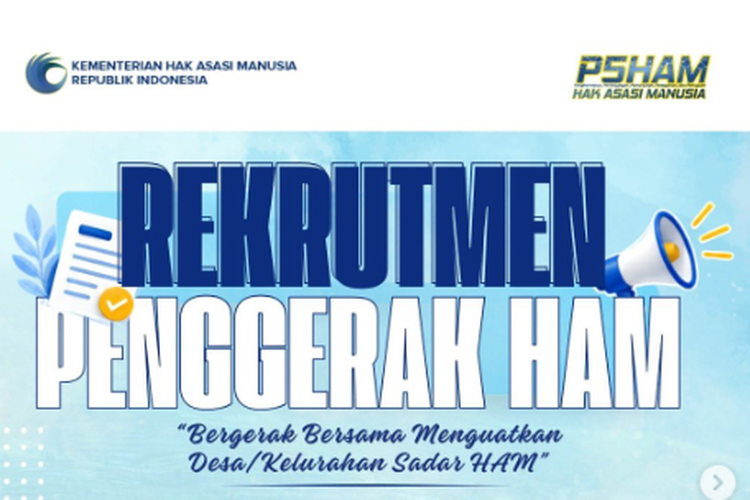 KemenHAM Buka Rekrutmen Penggerak HAM 2026, Maksimal 45 Tahun, Lulusan SMA Bisa Daftar