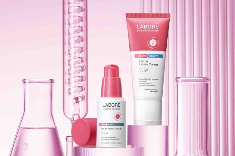 Peluncuran serum terbaru Labore dengan kandungan microbiome technology dan ceramide untuk kulit sensitif di Hotel Sheraton Jakarta, Selasa (27/9/2022).