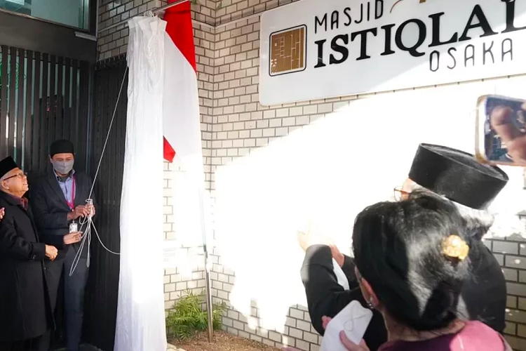 Wakil Presiden Ma'ruf Amin meresmikan Masjid Istiqlal Osaka di Osaka, Jepang
