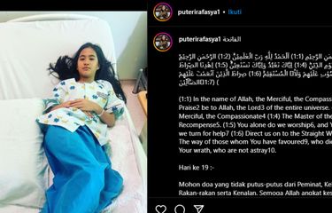 Puteri Rafasya, artis cilik asal Malaysia harus menerima kenyataan bahwa ia sulit duduk dan berdiri setelah menjadi korban prank tarik kursi.