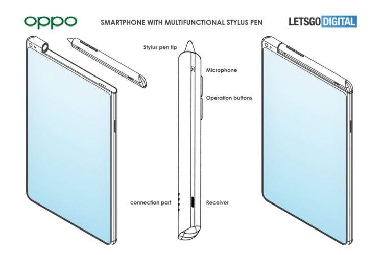 Penampakan paten Oppo Stylus