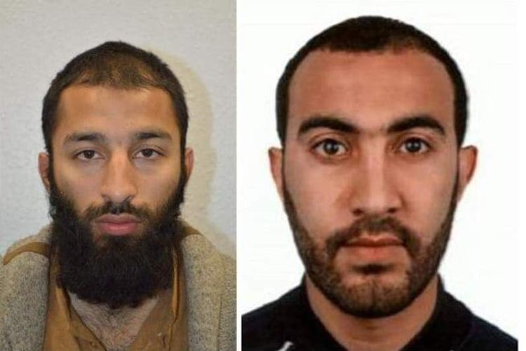 Dua pelaku penyerangan London Bridge disebut polisi bernama Khuram Butt (kiri) and Rachid Redouane.