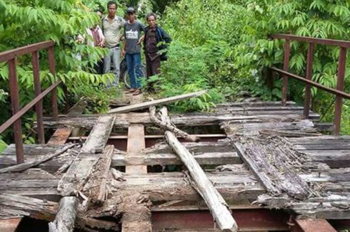 3 Tahun Jembatan Rusak, Kades Klaim Tak Ada Warga Usulkan Perbaikan