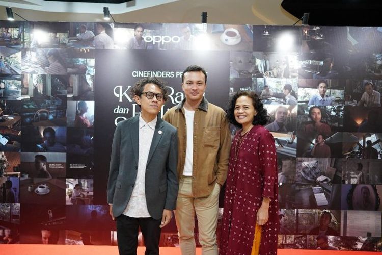 Riri Riza, Nicholas Saputra, dan Mira Lesmana dalam Peluncuran Film Pendek Kau, Rabu, dan Perkara2 Sepintas Lalu.