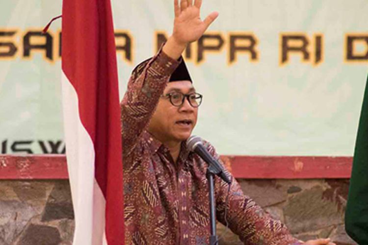 Ketua MPR RI, Zulkifli Hasan menyampaikan Sosialisasi Empat Pilar Kebangsaan di Gelanggang Mahasiswa Universitas Sumatera Utara, Medan, Kamis (23/3).