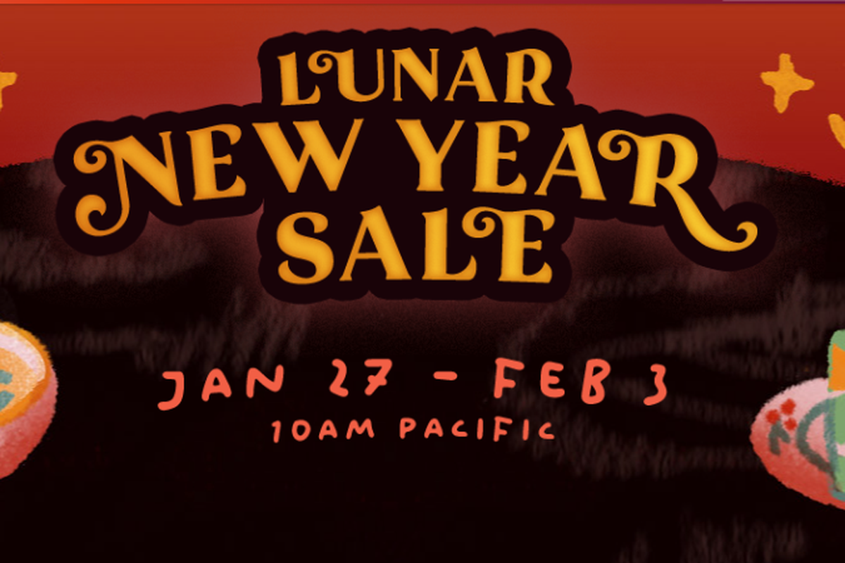 Ilustrasi ajang diskon Lunar New Year Sale yang digelar di platform distribusi game PC Steam Store.