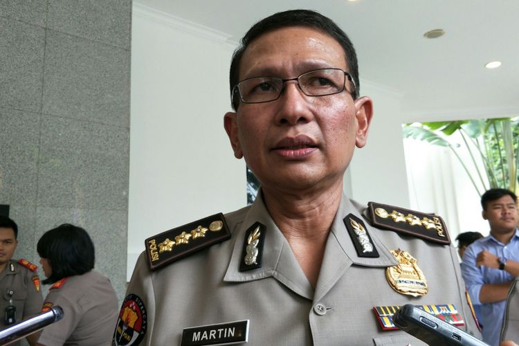 Kepala Bagian Penerangan Umum (Kabagpenum) Polri Kombes Pol Martinus Sitompul ketika ditemui di Perguruan Tinggi Ilmu Kepolisian (PTIK), Jakarta, Kamis (25/1/2018). 