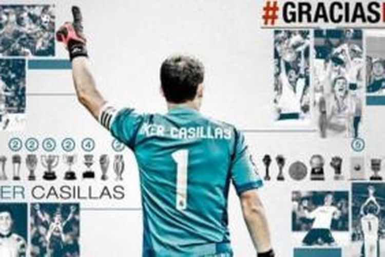 Real Madrid mengumumkan kepergian Iker Casillas, Sabtu (11/7/2015).