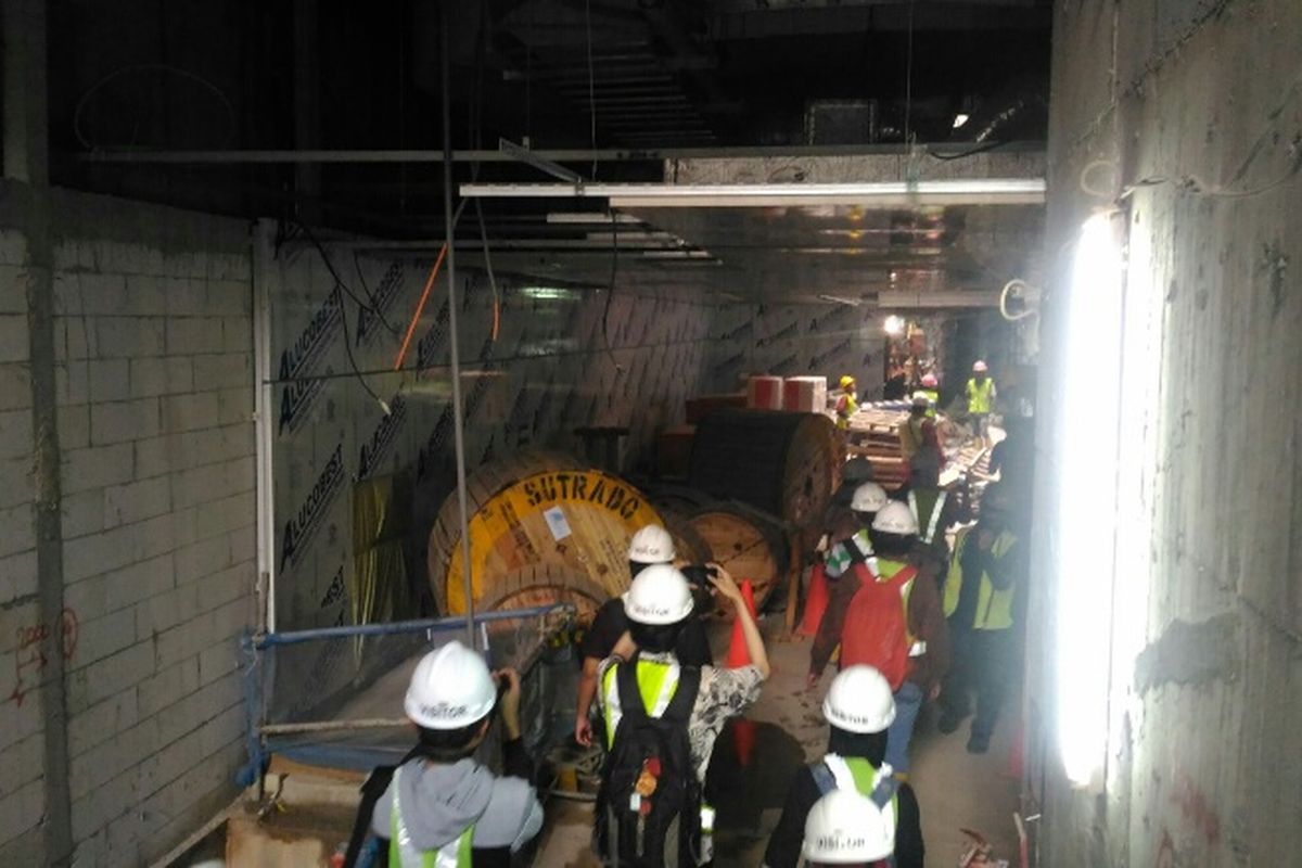 Kondisi Stasiun Dukuh Atas untuk MRT Jakarta, Rabu (28/3/2018).