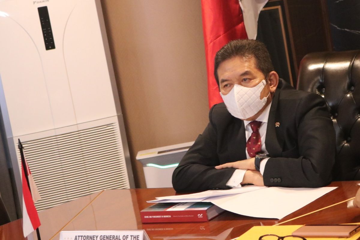 Jaksa Agung ST Burhanuddin hadir di Kongres Perserikatan Bangsa-Bangsa (PBB) tentang Pencegahan Kejahatan dan Peradilan Pidana ke-14 yang diselenggarakan di Kyoto, Jepang, Rabu (10/3/2021).