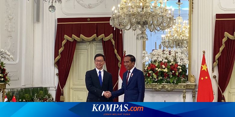 Presiden Jokowi Terima Kunjungan Wapres China Han Zheng di Istana Merdeka