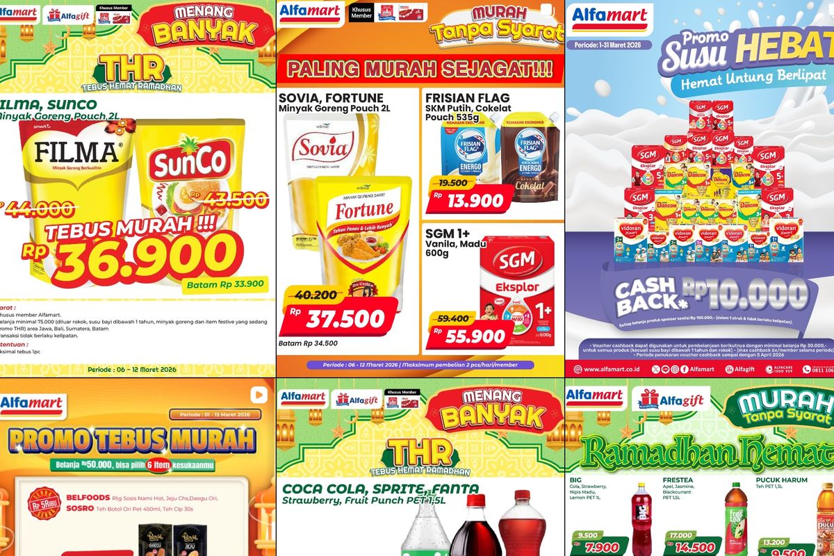 Promo JSM Alfamart 13 Maret 2026: Diskon Minyak Goreng 2 Liter dan Produk Lain