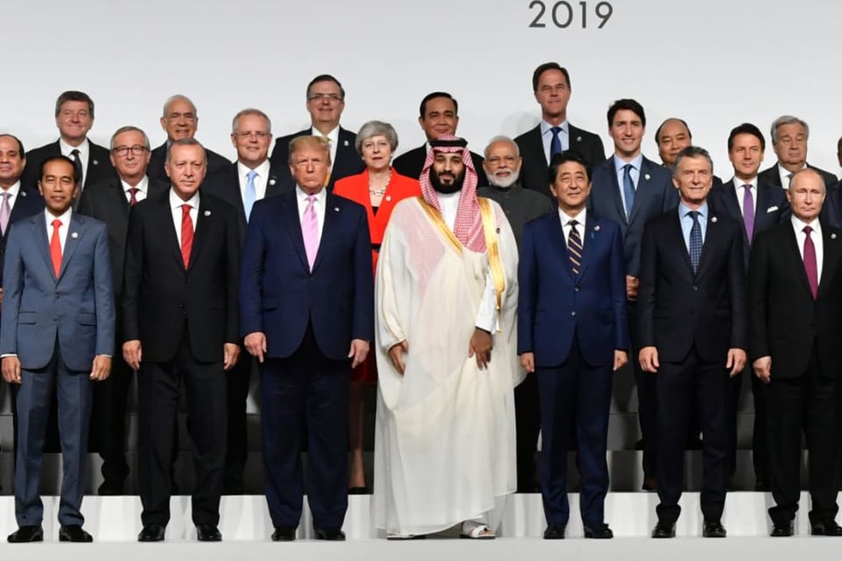 Presiden Jokowi di KTT G20, di Osaka, Jumat (28/6/2019).