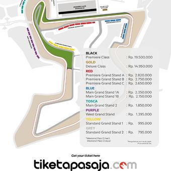 Daftar harga tiket ajang World Superbike di Sirkuit Mandalika yang dijual lewat situs tiketapasaja.com.