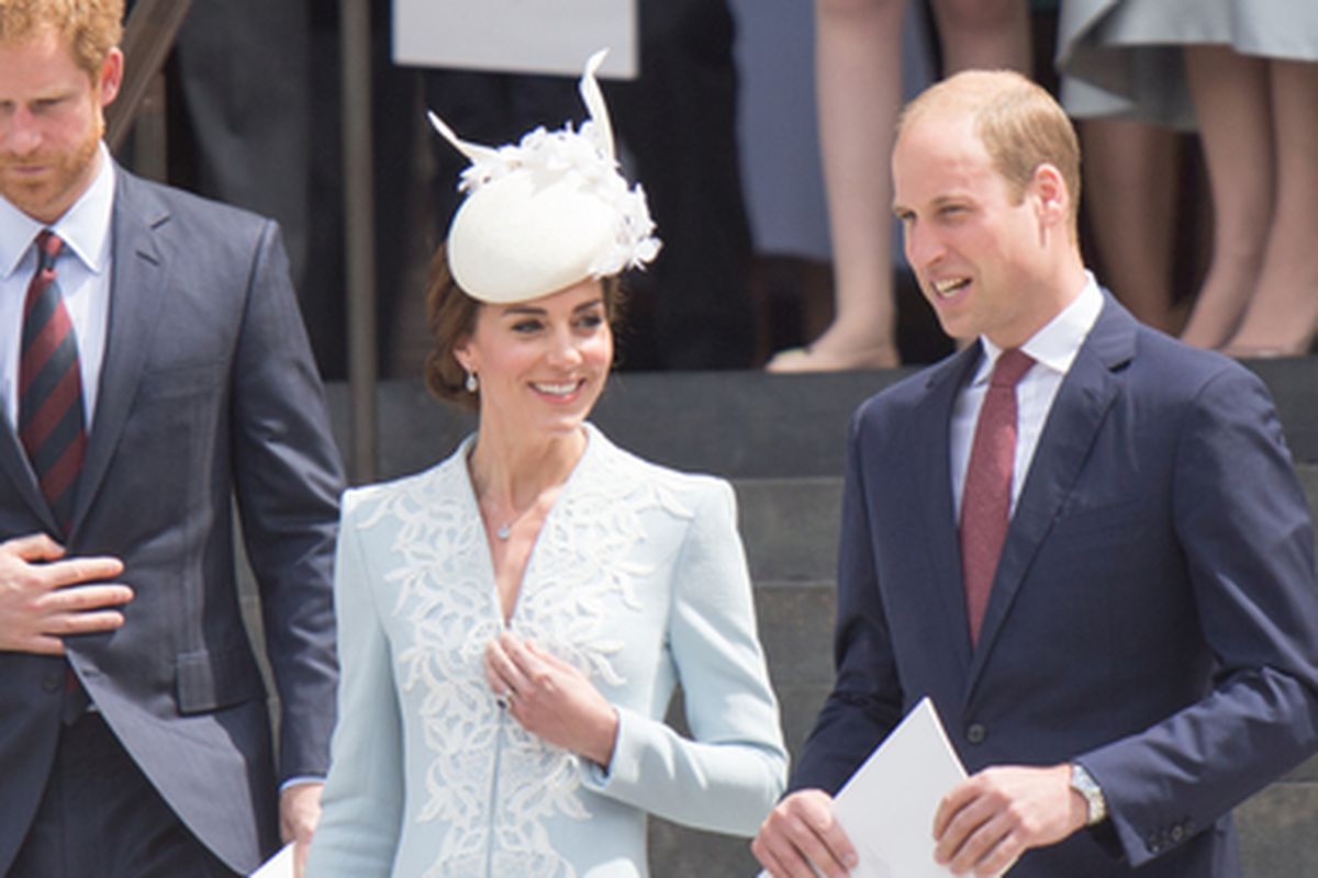 Kate Middleton dan Pangeran William ketika hadir di St Pauls, di London, Inggris, (10/6/2016).