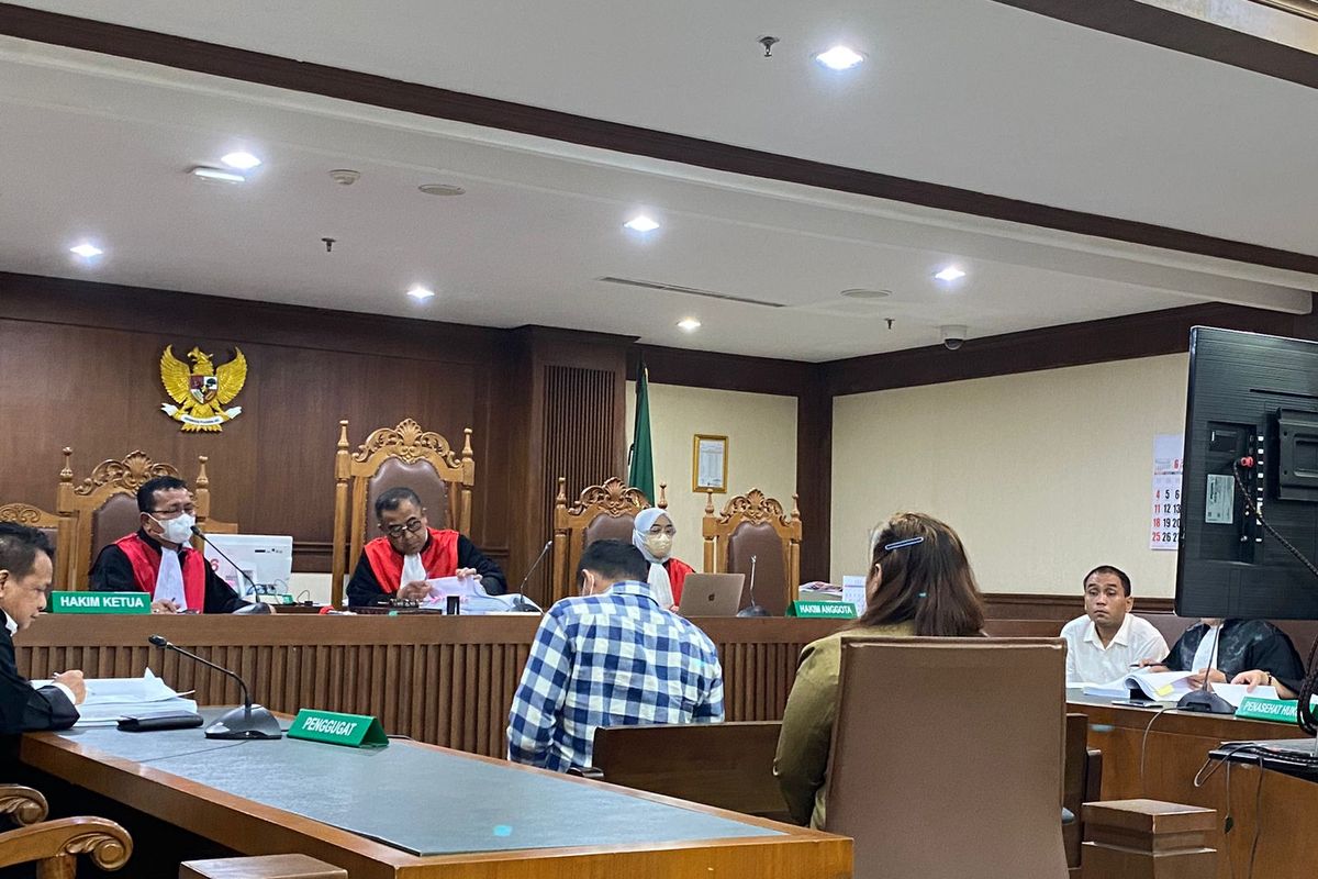 Suasana persidangan lanjutan terdakwa kasus pembunuhan Rudolf Tobing di PN Jakarta Pusat, Rabu (14/6/2023). 