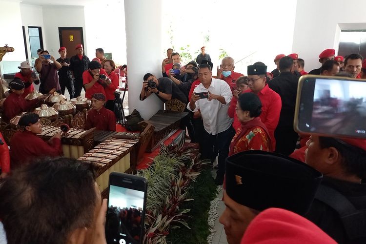 Ketum PDIP Megawati Soekarnoputri saat kunjungan ke DPD PDIP DIY, Selasa (22/8/2023)