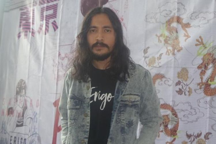 Marcello Tahitoe diabadikan usai peluncuran koleksi terbaru Erigo di Artotel, Jakarta Pusat, Senin (20/2/2017).