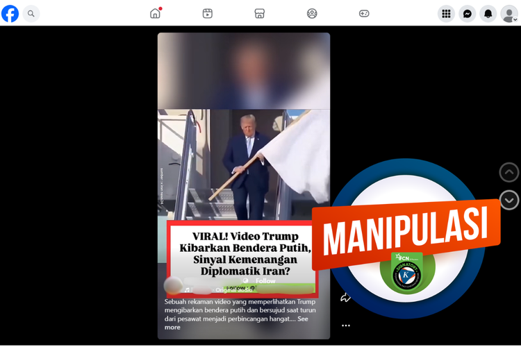 INFOGRAFIK: Hoaks Donald Trump Kibarkan Bendera Putih, Simak Bantahannya