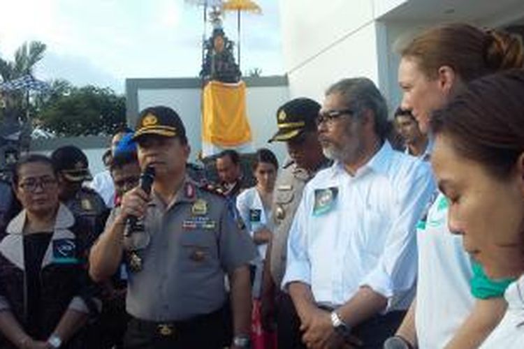 Kapolda Bali Irjen Pol Ronny Franky Sompie saat memberikan sambutan sebelum napak tilas diberangkatkan