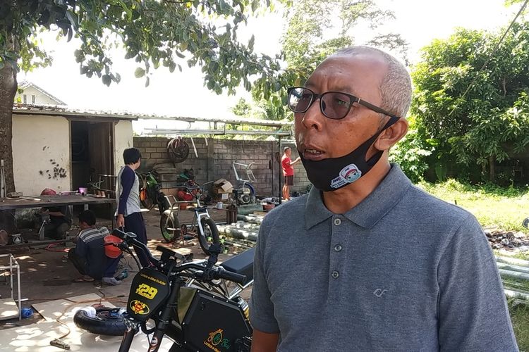 Sepeda listrik buatan NTB yang berada di desa Keru Lombok Barat