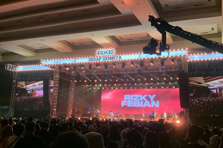 Penyanyi Rizky Febian menjadi salah satu penyanyi pembuka di Pestapora hari ini, Jumat (22/9/2023) di Gambir Expo Kemayoran, Jakarta Pusat.