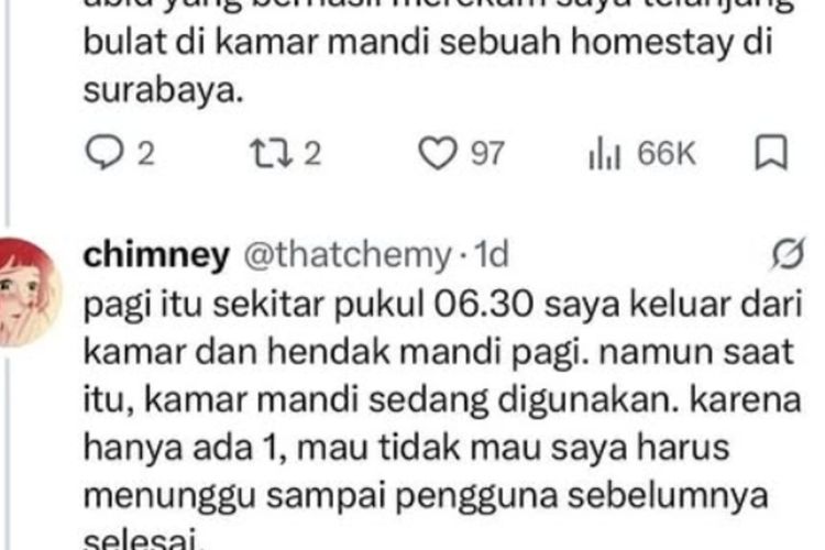 Viral, Alumni Universitas di Semarang Diduga Rekam Perempuan Mandi di Homestay