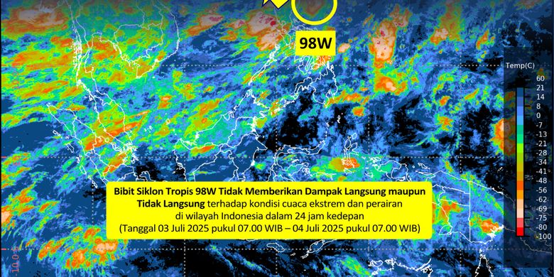 BMKG Deteksi Bibit Siklon Tropis 98W, Akankah Berdampak pada Cuaca ...