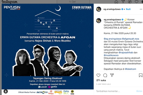 Gandeng Afgan, Erwin Gutawa Bakal Gelar Orkestra di Rumah Spesial Ramadhan