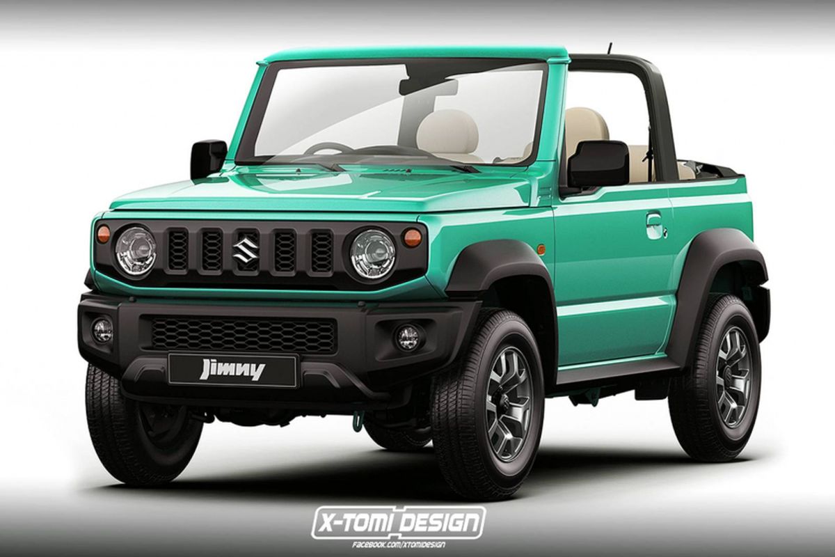 Rekayasa digital desain Suzuki Jimny versi soft top dari X-Tomi Design.